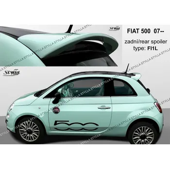 Tuning Spoiler zadní dveří horní, křídlo Stylla Fiat 500 07-
