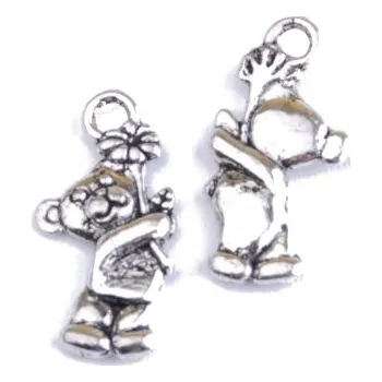 Přívěsek Přívěsek MEDVÍDEK, 9x19mm, 2ks