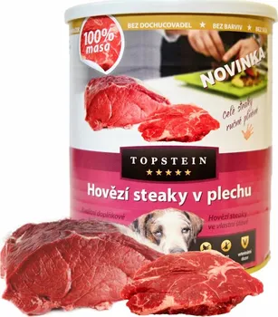 Krmivo pro psa Topstein Hovězí steaky v plechu 800 g