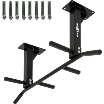 Stropní hrazda na cvičení a posilování, více možností úchopu, černá, ocel, 98 cm