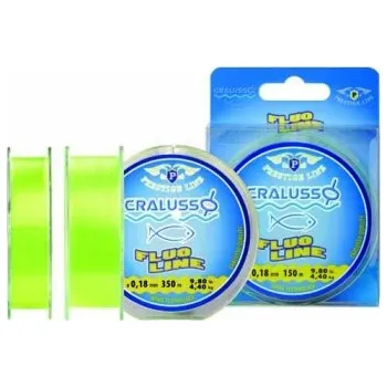 Cralusso vlasec fluo Line prestige 150m Průměr-Nosnost: 0.22mm-6.9kg