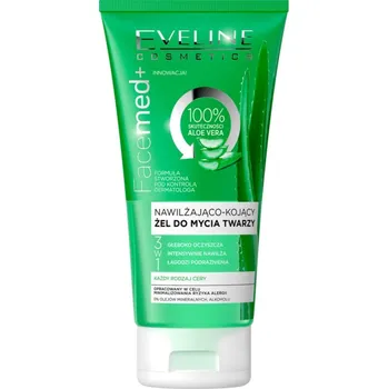 Přípravek na čištění pleti a oči Eveline Cosmetics FaceMed+ hydratační čisticí gel s aloe vera 150 ml