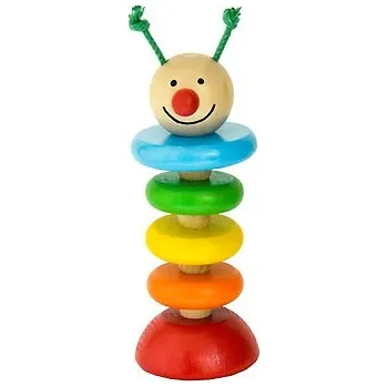 Hračka pro nejmenší DETOA - housenka na gumě (Dřevěné hračky )