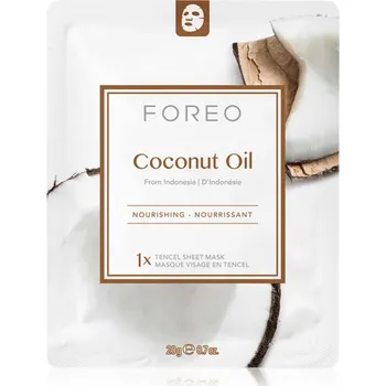 Pleťová maska FOREO Farm to Face Sheet Mask Coconut Oil vyživující plátýnková maska 3x20 ml