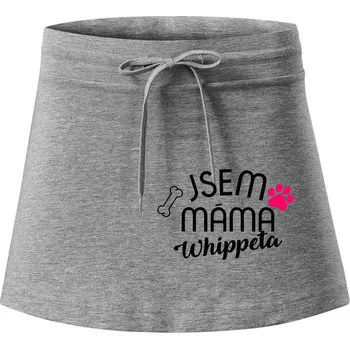 Dámská sukně Jsem máma Whippeta - Sportovní sukně - two in one - XS ( Tmavě šedý melír )