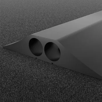 kabelová chránička Černý plastový kabelový most - délka 450 cm, šířka 15,6 cm, výška 3 cm