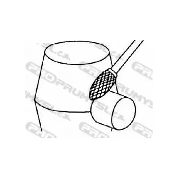 Fréza Technická fréza tvrdokovová, plaménková, FREZA, H0820x06