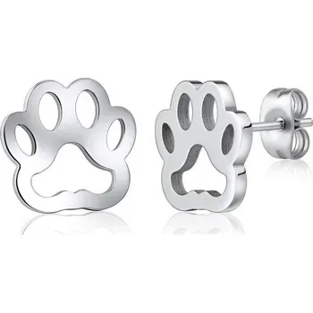 Náušnice Kočičí paní Náušnice kočičí tlapky - chirurgická ocel - stříbrné