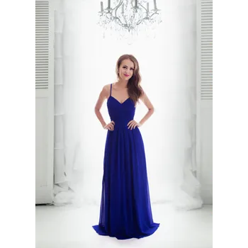 Dámské šaty EVA & LOLA Společenské plesové Šaty GABRIELLE modré Barva: Modrá, Velikost: L