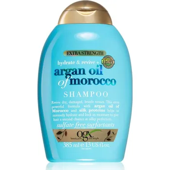 Šampon OGX Argan Oil Of Morocco Extra Strenght obnovující šampon pro velmi poškozené křehké vlasy 385 ml