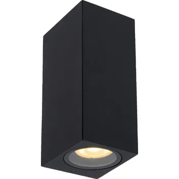 Venkovní osvětlení Lucide 69800/02/30 venkovní nástěnná lampa Zaro 2x35W | GU10 | IP44 - černá, bodová, stmívatelná + K nákupu nad 3000 Kč dárek zdarma