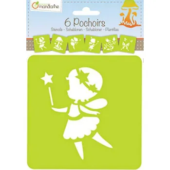 Avenue Mandarine Plastové šablony sada 15x15cm víla (6ks)