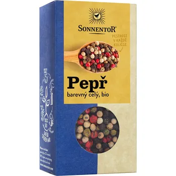 Koření SONNENTOR Pepř barevný celý BIO