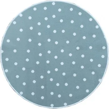 Koberec Dětský koberec Puntík mintový - Kulatý průměr 100 cm