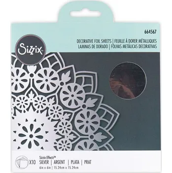 Sizzix Dekorativní fólie Effectz (10ks) silver