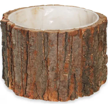 Květináč Obal dřevo pr.18cm natural (526240)