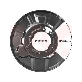 Brzdový kotouč Ochranný plech proti rozstřikování, brzdový kotouč VAN WEZEL 0657373