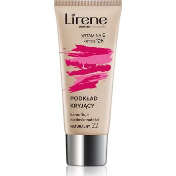 Make-up Lirene Vitamin E krycí fluidní make-up odstín 22 Natural 30 ml