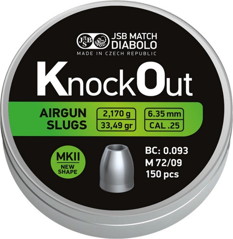 KNOCKOUT Slugs .25 MKII - 2,170 g / 6,350 mm / 150 kusů diabolek