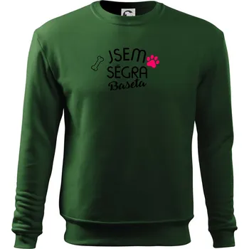 Jsem ségra Baseta - Mikina Essential dětská - 146 cm/10 let ( Lahvově zelená )