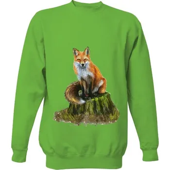 Pánská mikina Mikina bez kapuce Unisex s potiskem liška pánské