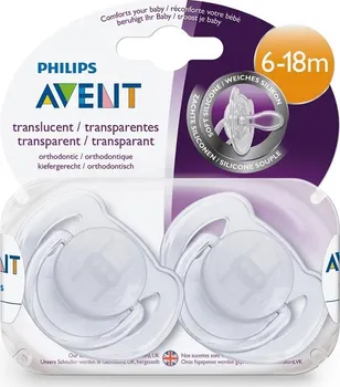 Philips Avent šidítko průhledné 2 ks 6-18 m