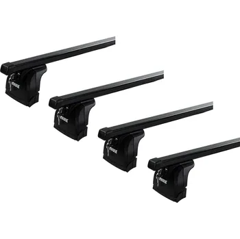 Střešní nosiče VW T5 Transporter 2003-2015 (na montážní body) • sada 4 ocel příčníků • Thule