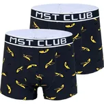 UOMO Pánské bavlněné boxerky - Banánem ( 2ks v balení ) Barva: Tmavá modrá, Velikost: M