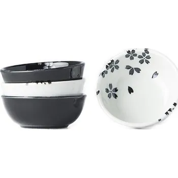 Jídelní miska BLACK & WHITE SAKURA 100 ml, sada 4 ks, MIJ - doprava zdarma od 2999 Kč