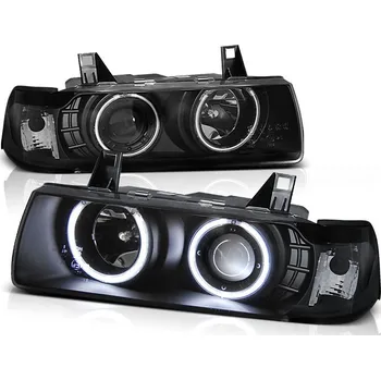 Osvětlení automobilu Tuning Tec Přední světla BMW E36 12.90-08.99 ANGEL EYES CCFL ČERNÉ SEDAN, KOMBI