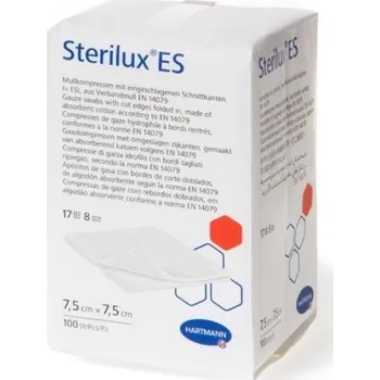 Kompres Kompresy z gázy Sterilux ES 13/8vr. 7,5 x 7,5 cm, 100 ks
