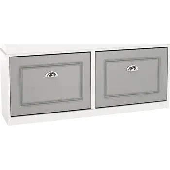 Botník Botník, 2-řadový, bílá/šedá, SEBER TYP 4