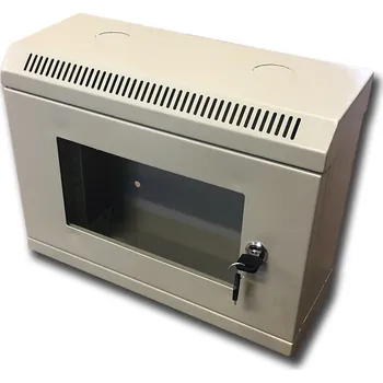 Rozvaděč 10'' rack jednodílný 6U/140 DATACOM Šedý Skl.dv. 7021