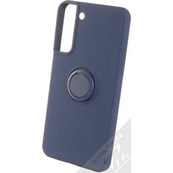 Pouzdro na mobilní telefon 1Mcz Grip Ring B-Skinny ochranný kryt s držákem na prst pro Samsung Galaxy S22 Plus 5G tmavě modrá (dark blue)