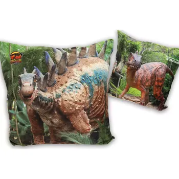 Polštář Carmani® Carmani - Polštář s výplní a zipem, Prehistorický svět Dinosaurů XVII - 49,5*49,5 cm