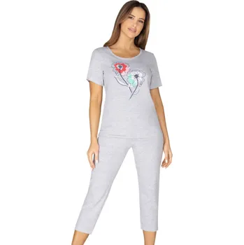 Dámské pyžamo Dámské pyžamo Regina 986 XXL Šedá