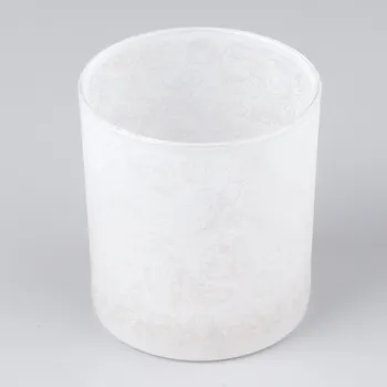 Svícen Svícen sklo pr.10V12,5cm bílá