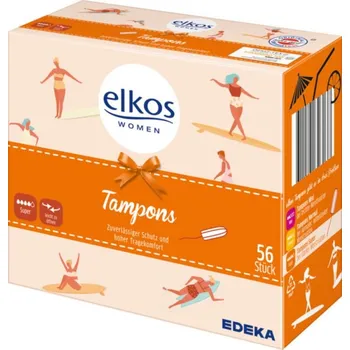 Menstruační tampony Elkos Tampony Super s hedvábným povrchem 56 ks