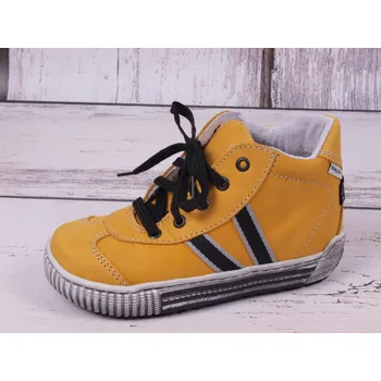 Chlapecké polobotky Celoroční kožené boty obuv Pegres Elite kotníkové 1401 žluté velikost: 24