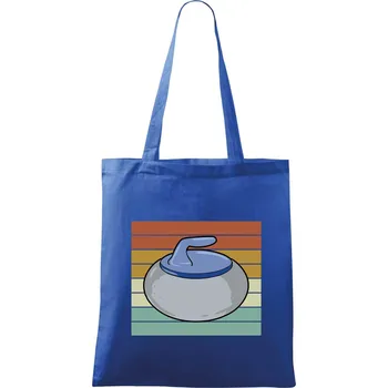 Curling vintage - Taška bavlněná - 42 x 38 cm ( Královská modrá )