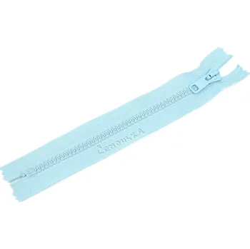 Zip Zdrhovadlo zip kostěný 22 cm nedělitelný nebeská modř