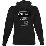 Dámská mikina s kapucí s potiskem Motiv: Akvárko - Bílé 3 dámské