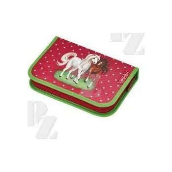 Dětské zboží Jednopatrový penál Koně 2 chlopně plný, Herlitz