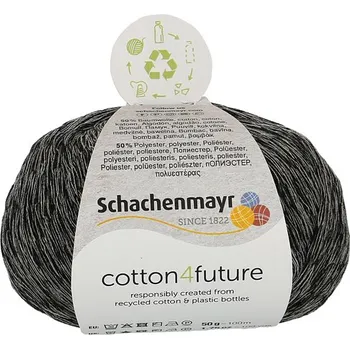 Příze Schachenmayr Cotton 4 future 99 Černá (Příze Cotton 4 future 99 Black)