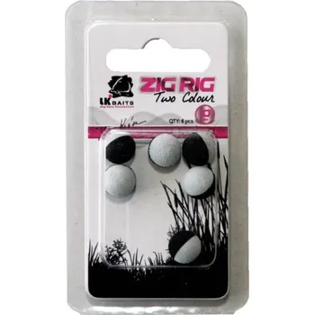 Boilies LK Baits Zig Rig Pop-Up Neutral Průměr: 10mm, Barva: Černá/Bílá