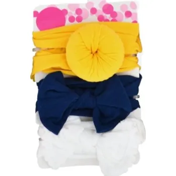 Čelenka 3 ks kojenecká jednobarevná elastická čelenka Sada: Sada 1