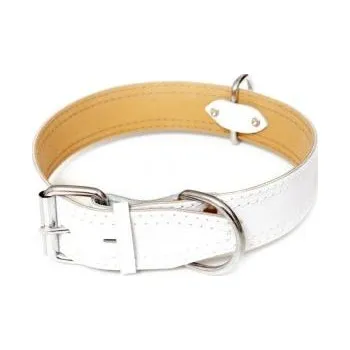 Obojek pro psa BafPet Obojek HERRY obšitý bílý 65 cm/40 mm