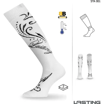 STA lyžařské podkolenky Lasting bílá S