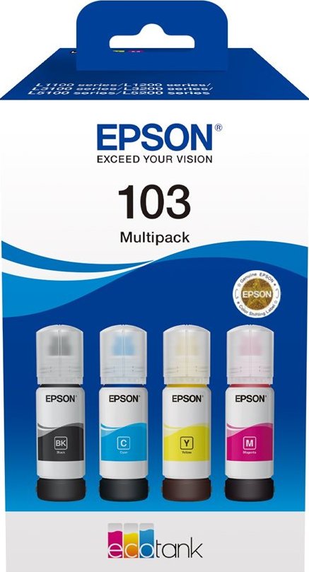 Originální inkoust Epson T00S6 (C13T00S64A, 103), CMYK, 4-pack