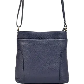 Kabelka Dámská středně velká kožená crossbody kabelka Patrizia Piu 417 tmavěmodrá | KabelkyproVas.cz